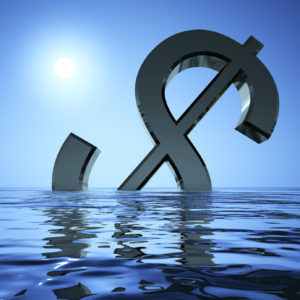 Dollar Sinking In The Sea