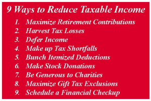 9 Ways to Reduce Taxable Income